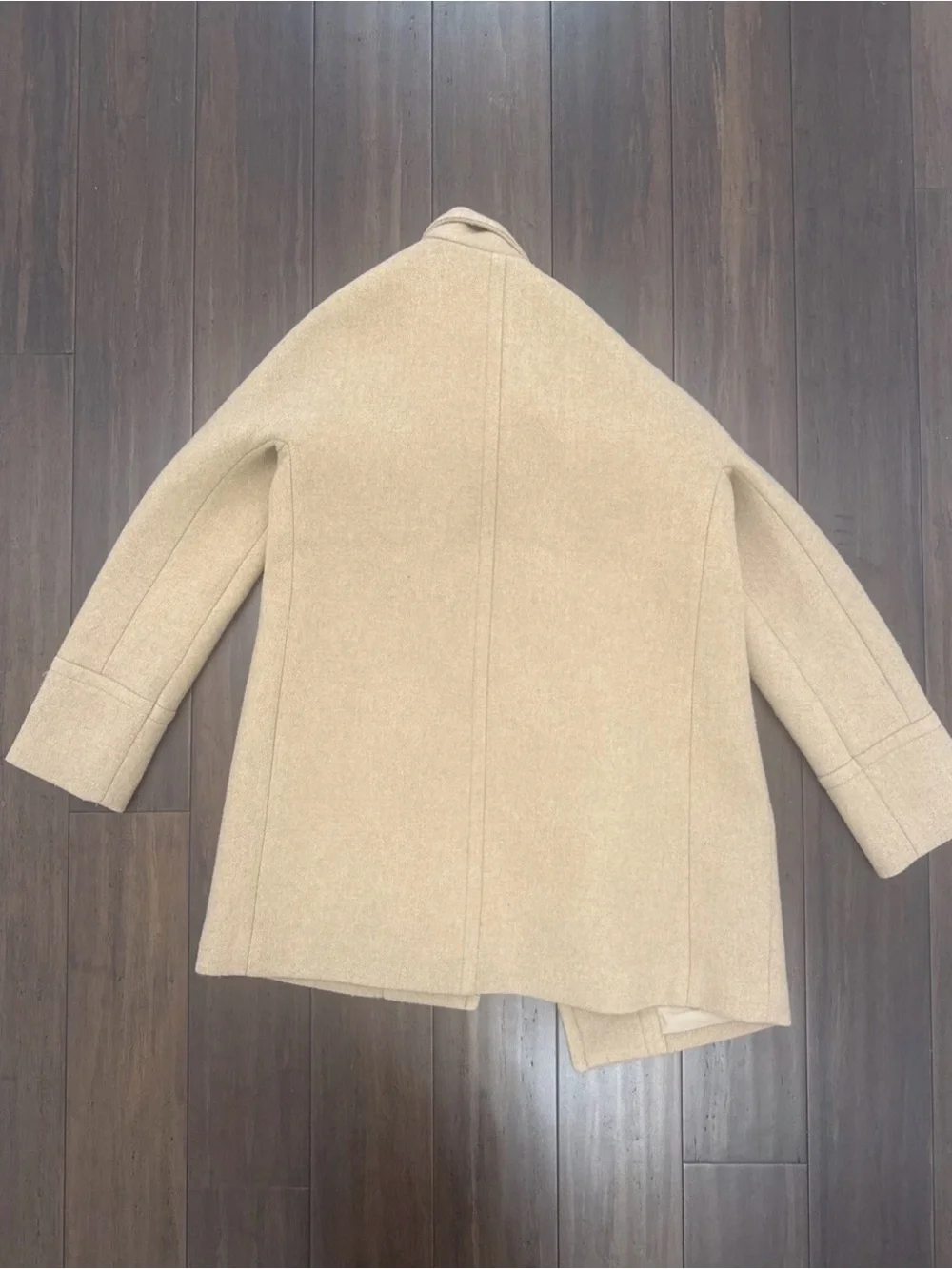 J. Crew Women's Beige Wool Blend Pea Coat - Picture 3 of 3